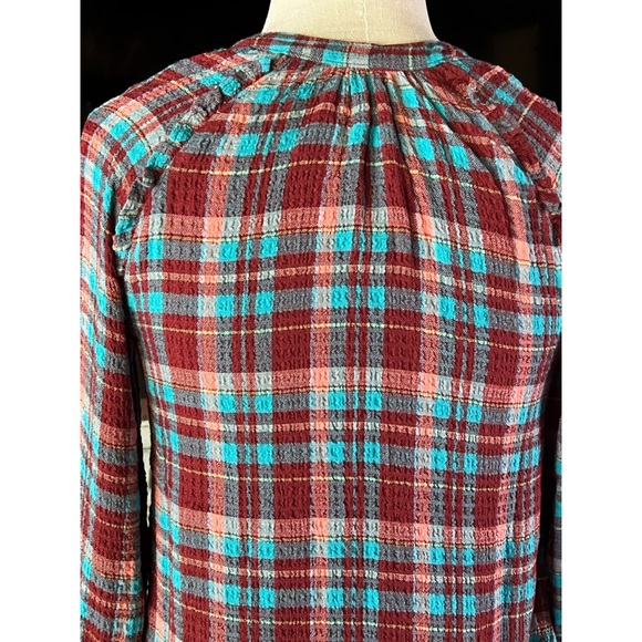 Anthropologie Pilcro Plaid Buttondown Shirt XXSP - Picture 5 of 12